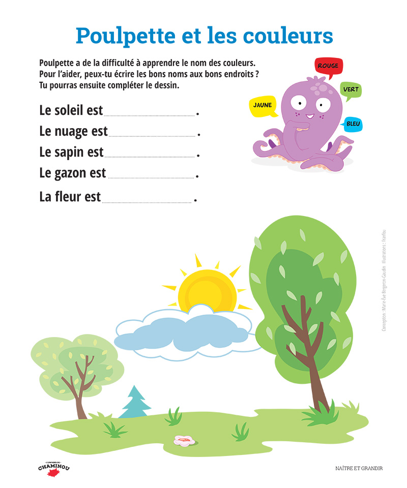 Poulpette et les couleurs
