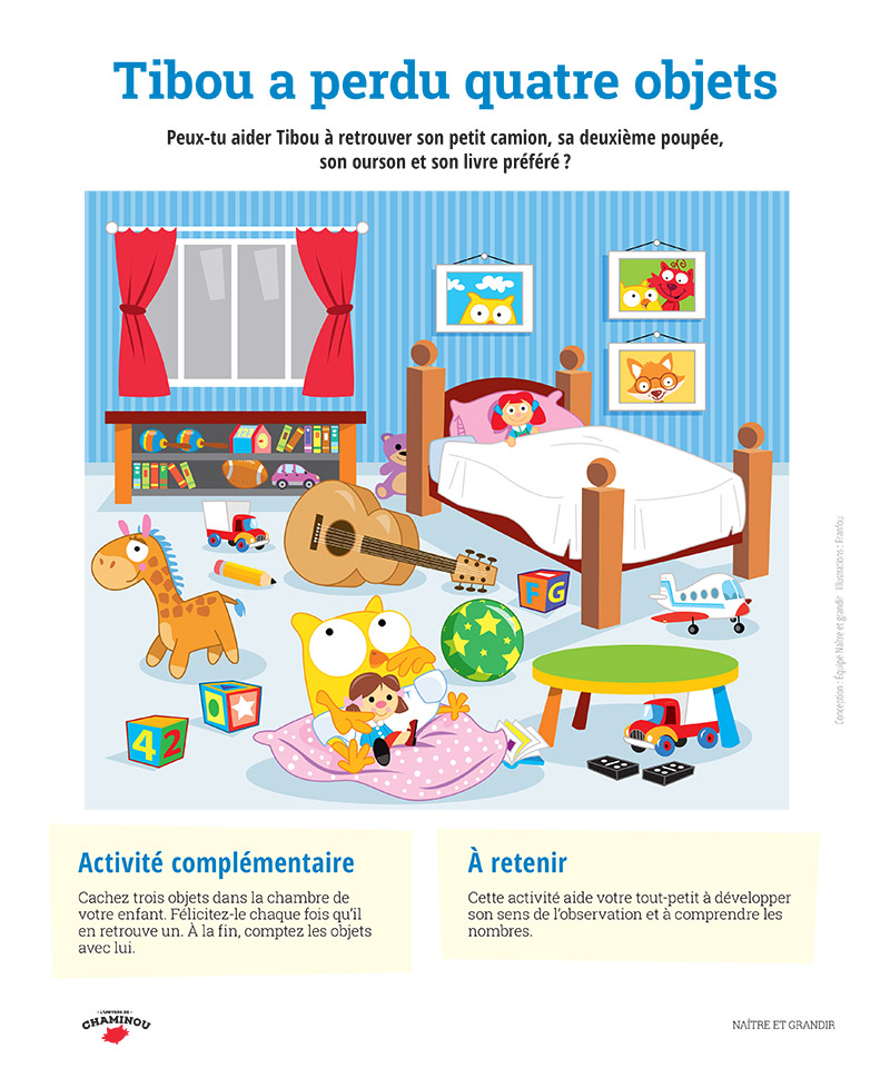 Tibou a perdu quatre objets
