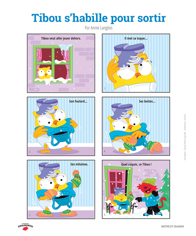 Tibou s’habille pour sortir