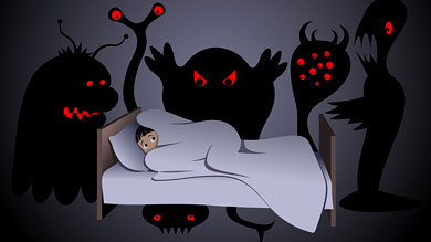 Sommeil et peurs: lorsque l'imagination joue de mauvais tours...
