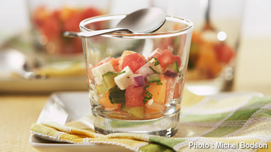 Salade de melons et féta