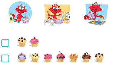 Compte les petits gateaux