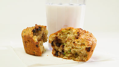 Muffins aux courgettes et au chocolat