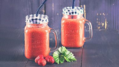 Punch festif à la fraise